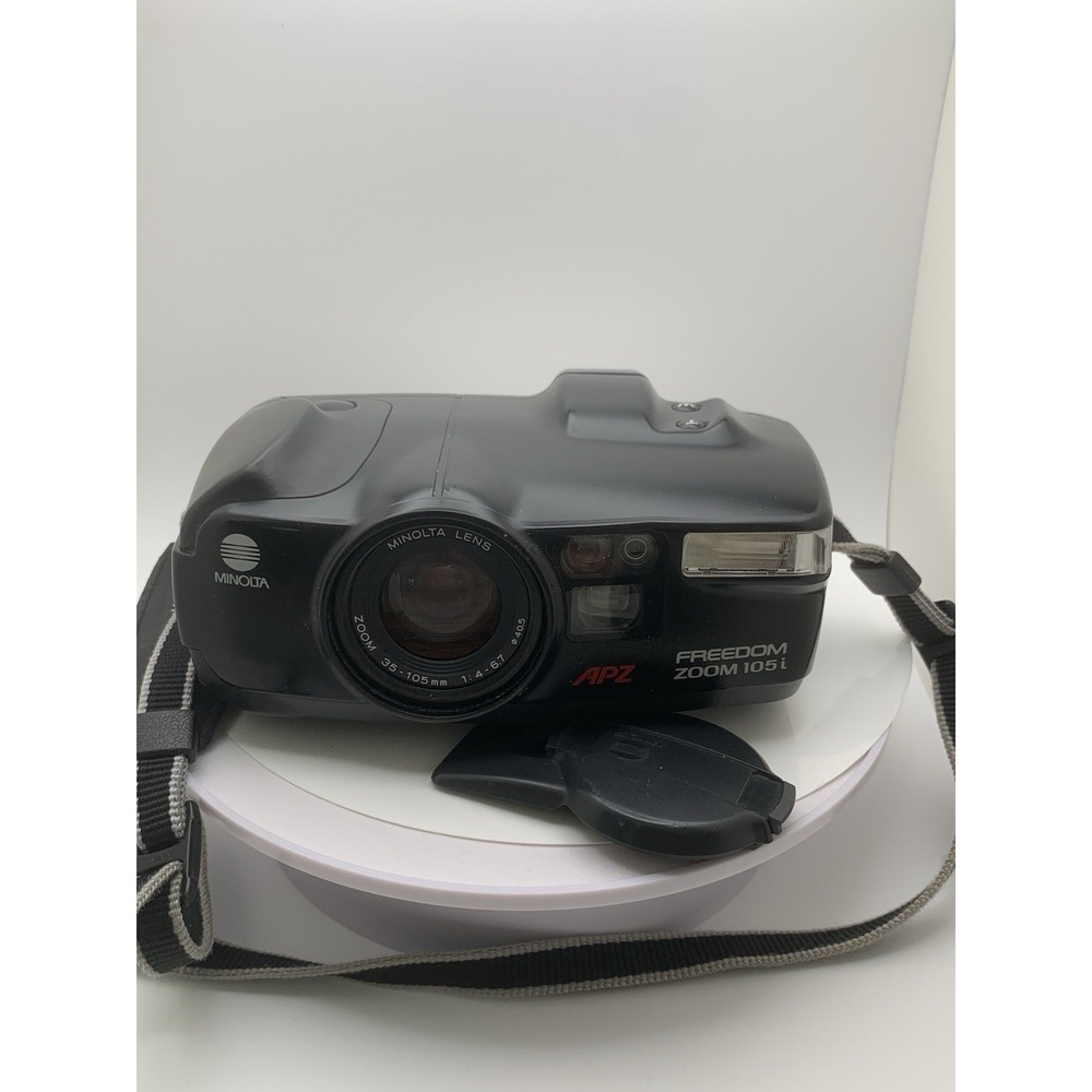 Minolta Freedom Zoom 105i APZ Quartz Date 35mm Film Camera Black - Parts Only